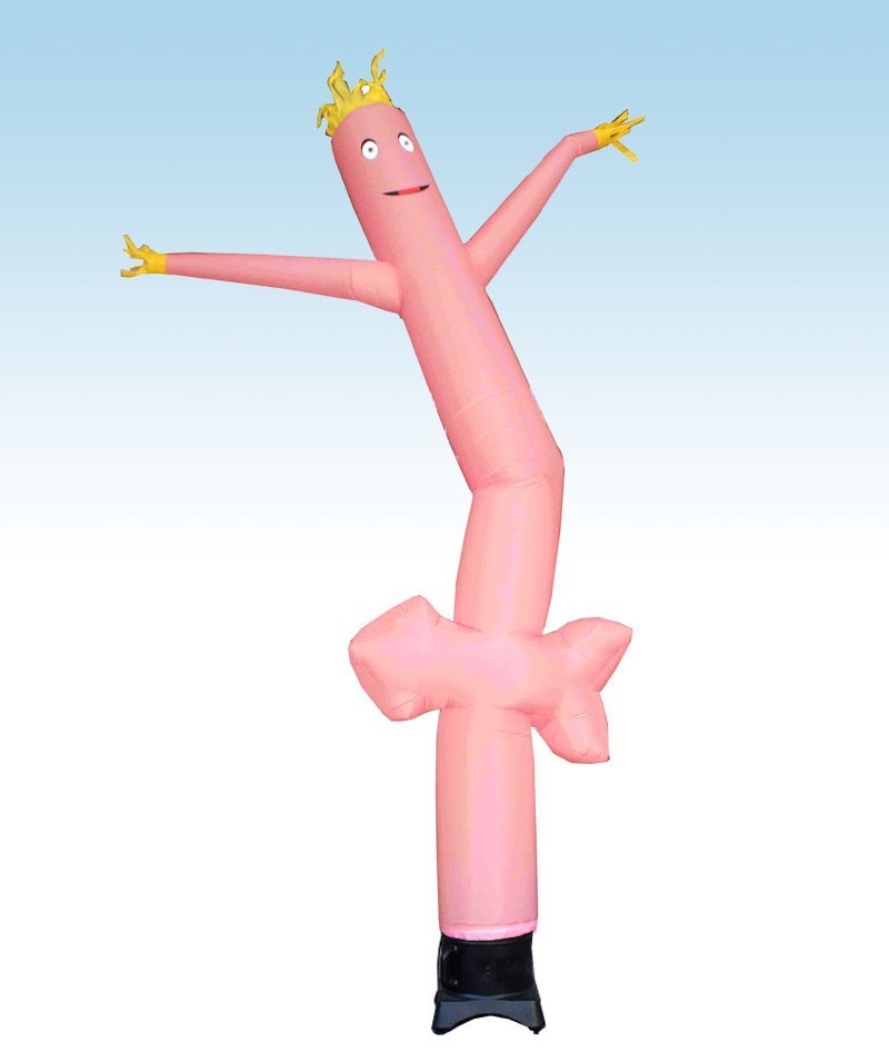 Advertising Inflatable Tube Man 12ft Pink Arrow Blow Up Wavy Flailing w Blower