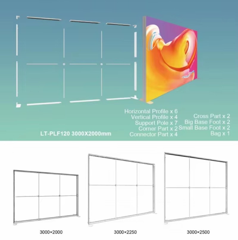 SEG Light Boxes Led Backlight Trade Show Display Booth Stand with Custom Print