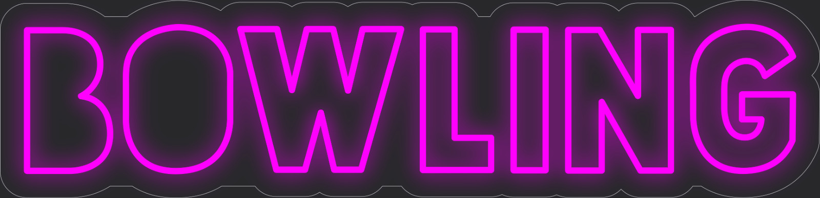 Bowling Neon LED Sign Business Wall Decor Lighted Store Sign 36 x 9 in.