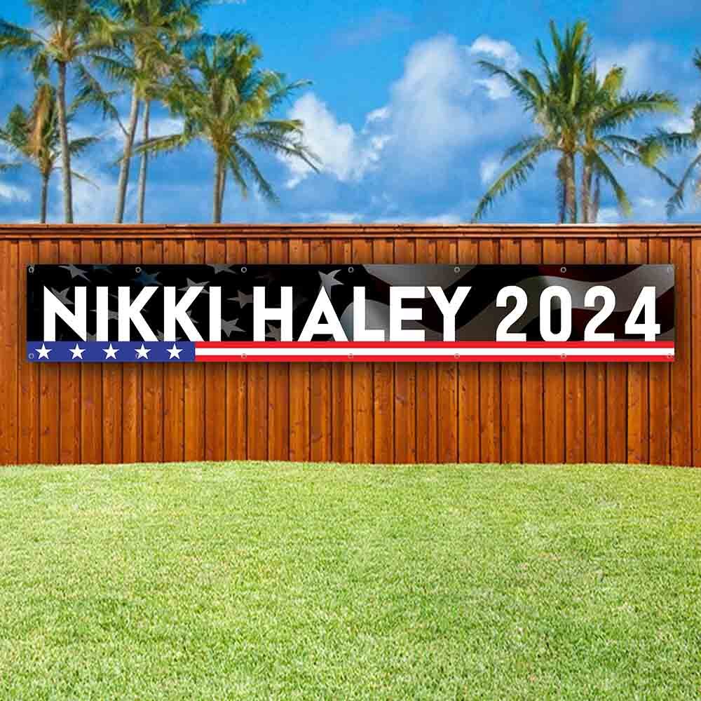 NIKKI HALEY 2024 XXL Banner Advertising Vinyl Flag Sign Many LARGE SIZE ELECTION