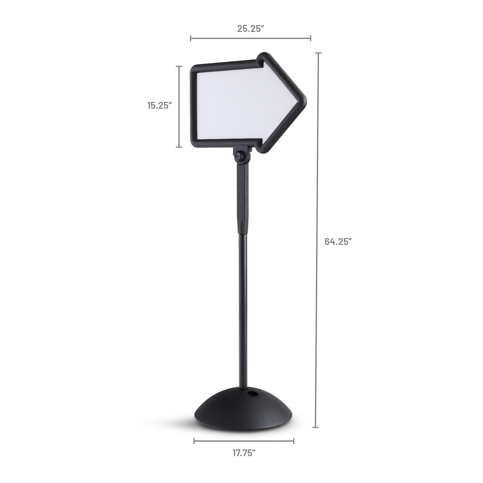 Dual Sided Arrow Shaped Dry Erase Sign For Directional Messaging 26X64 H