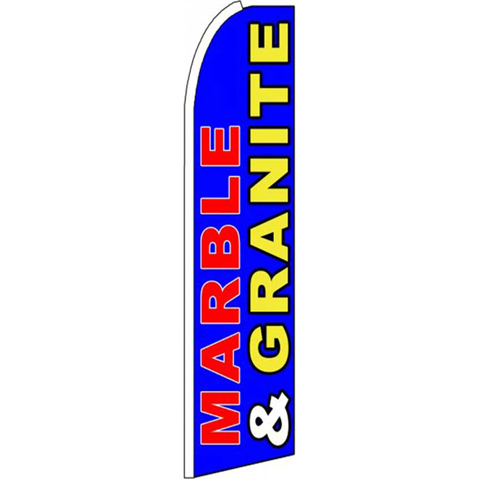 Marble & Granite 3 ft X 11 1/2 ft Swooper Flag (Hardware Sold Separately)