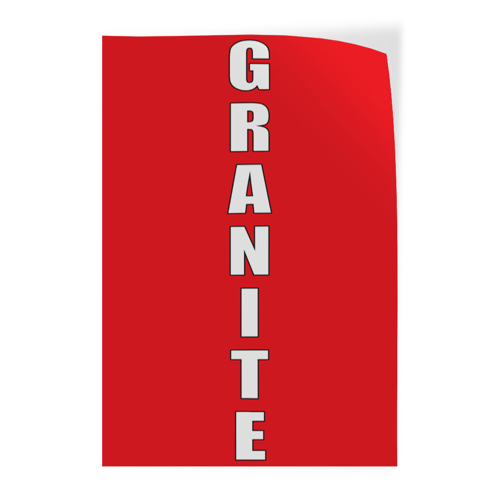 Door Decals Vertical Vinyl Stickers Multiple Sizes Granite Red Home Remodeling