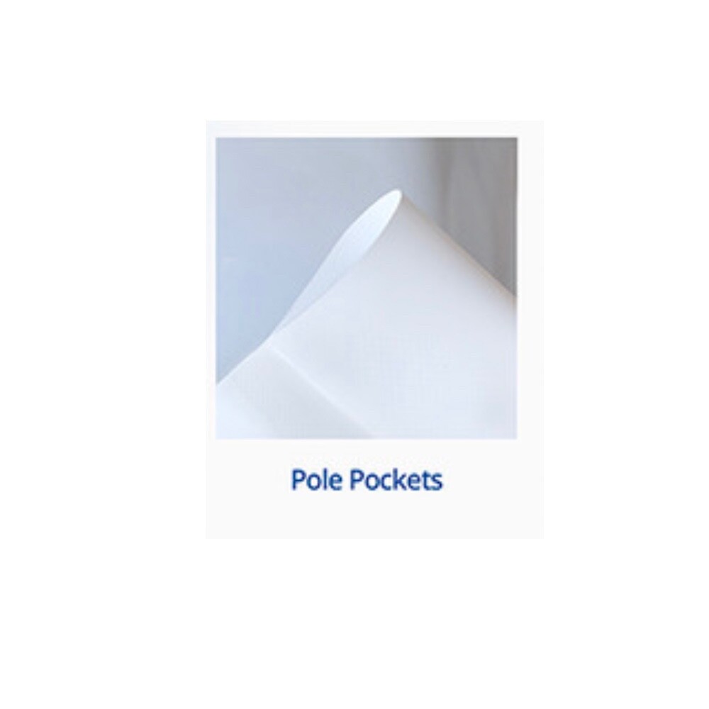 15 oz Blank White Vinyl Banner, Waterproof 96&Prime; x 84&Prime; 8&rsquo;x7&prime; with Pole Pockets
