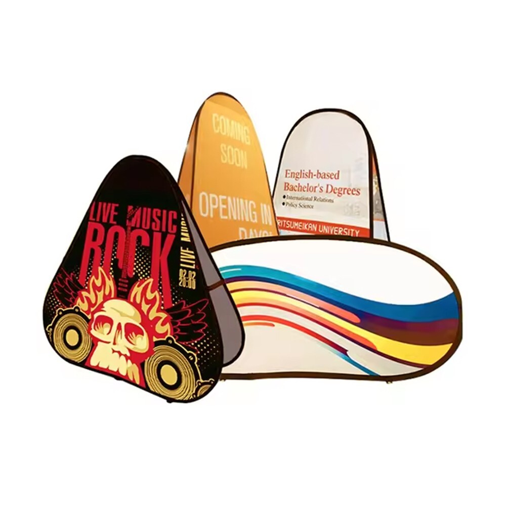 Oval Popup banner A-board Sign Banner Display-We Provide Professional Design