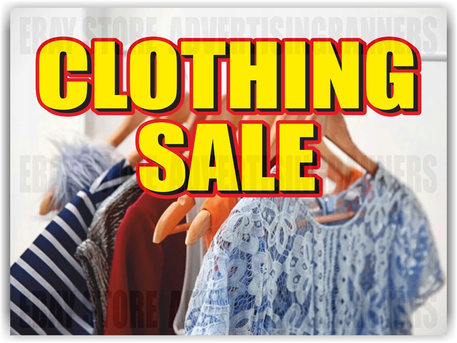 CLOTHING SALE Yard Sign with H-Stakes Discount Big Sale Shop CLEARANCE SALE