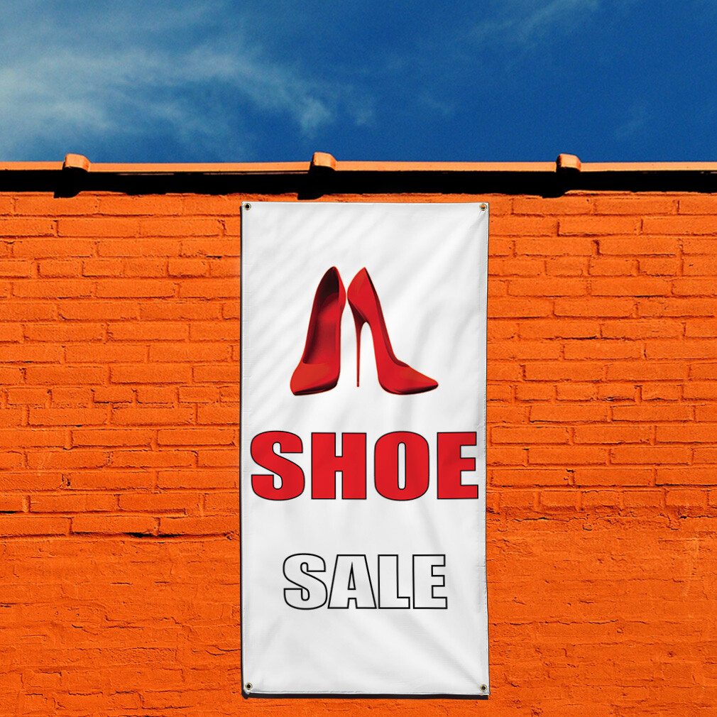 Vertical Vinyl Banner Multiple Sizes Shoe Deal Business Business Outdoor