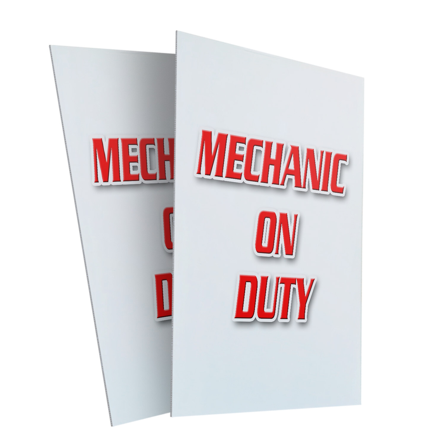 A-frame Sidewalk Mechanic On Duty 24&Prime; x 36&Prime; Double Sided A-Frame Sidewalk Sign