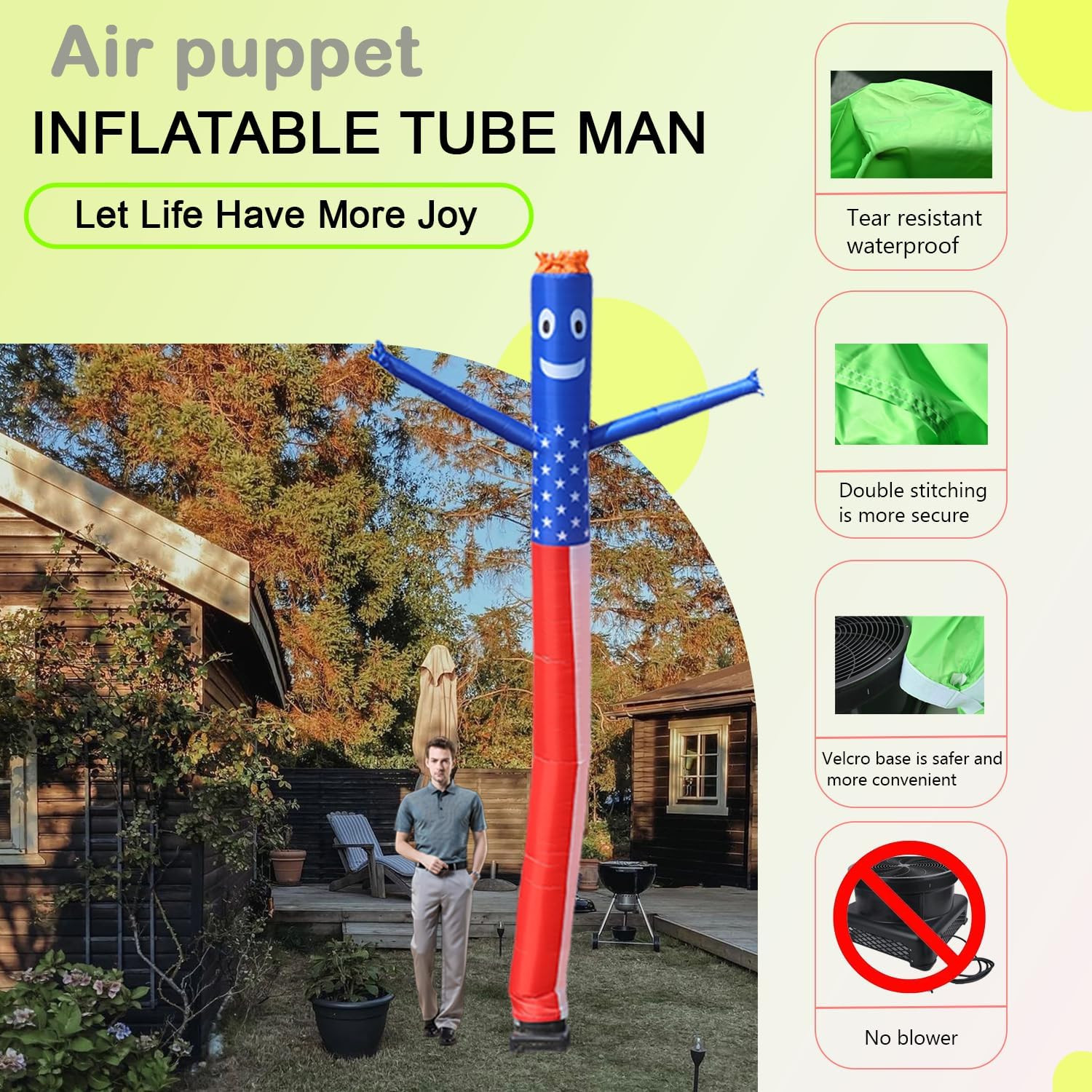20FT Inflatable Tube Man for 18 » Blower (Blowers Not Included) Air Puppet Dance