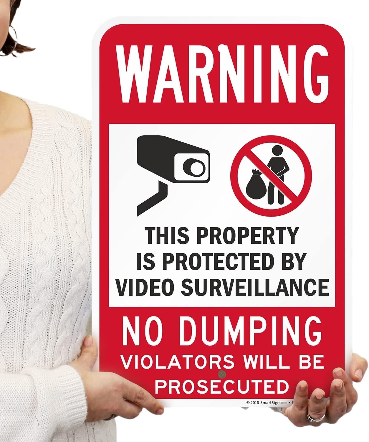 SmartSign Basics 18&Prime; x 12&Prime; Warning – Property Protected By Video Surveillance
