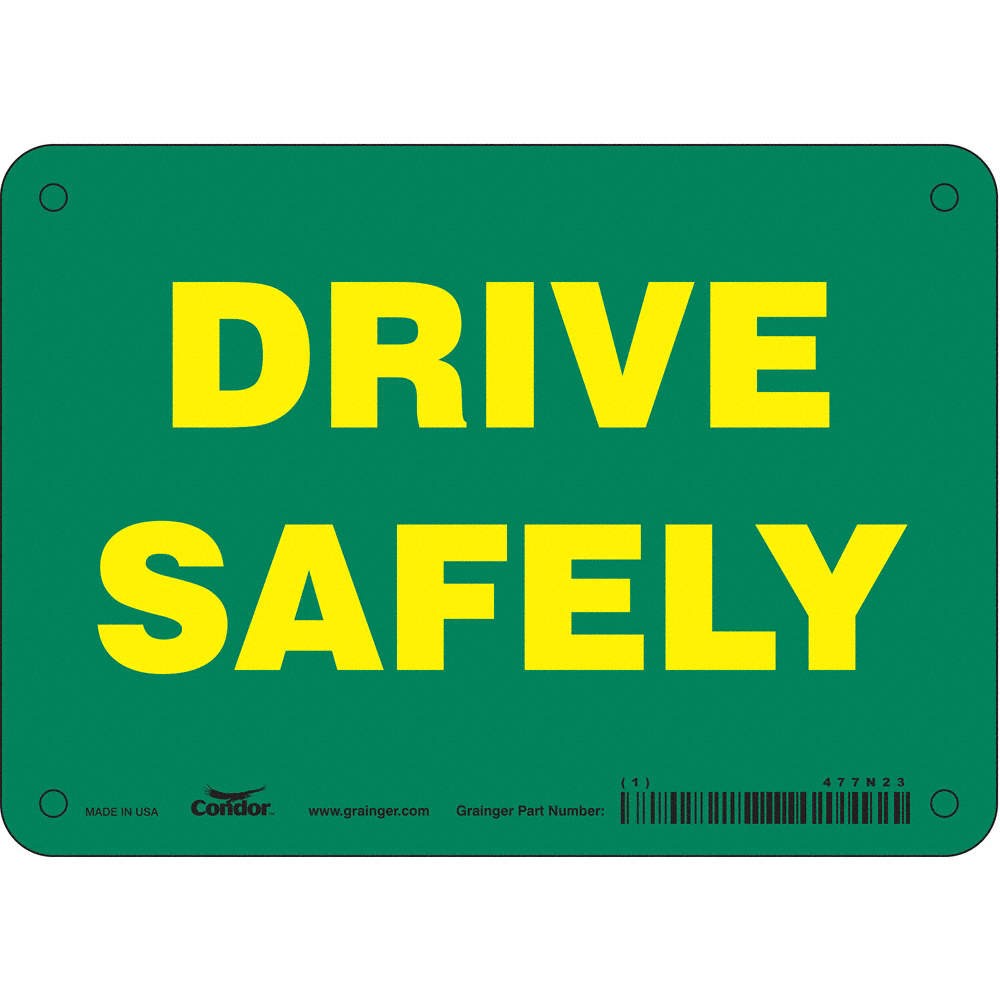 CONDOR 477N23 Traffic Sign,5 in x 7 in,Aluminum 477N23
