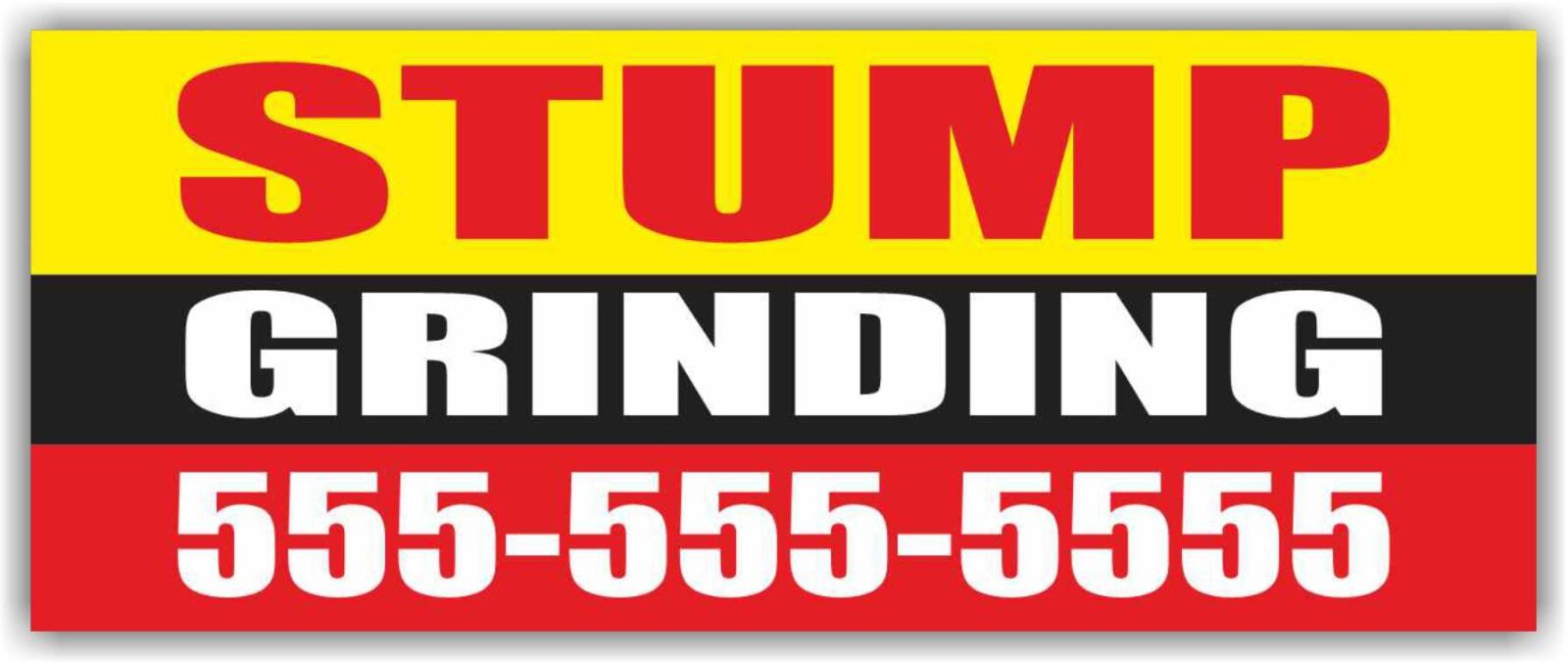 STUMP GRINDING Advertising Banner Vinyl Sign Removal Custom Phone Number