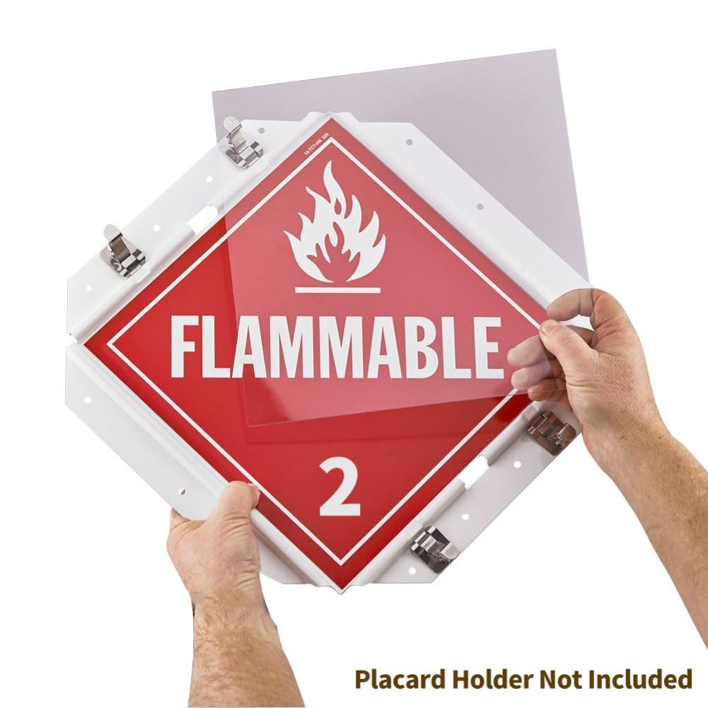 « 4-Pack Hazmat Placard Holder Shields 10.75&Prime; »x10.75&Prime; » Clear Polycarbonate »