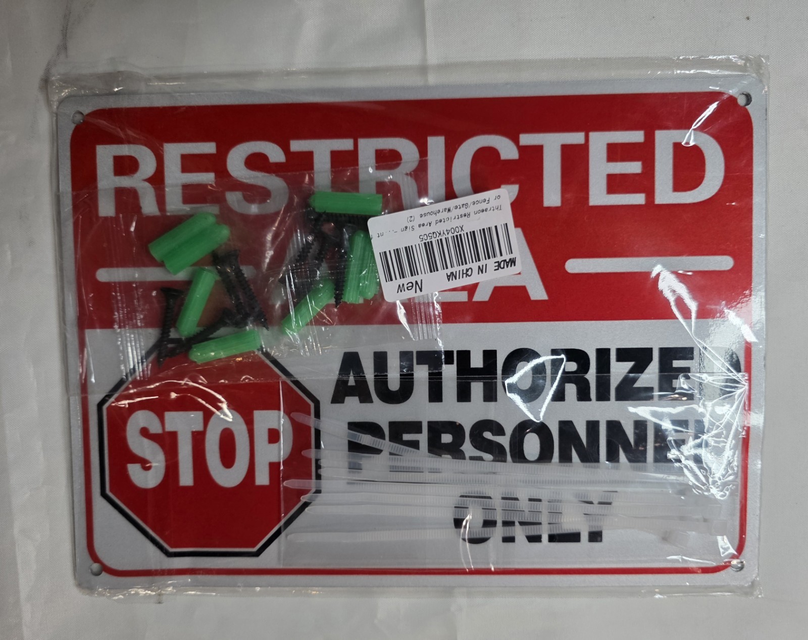 2 PACK Restricted Area Authorized Personnel Only Heavy Gauge Stop Sign 10&Prime;x7&Prime;