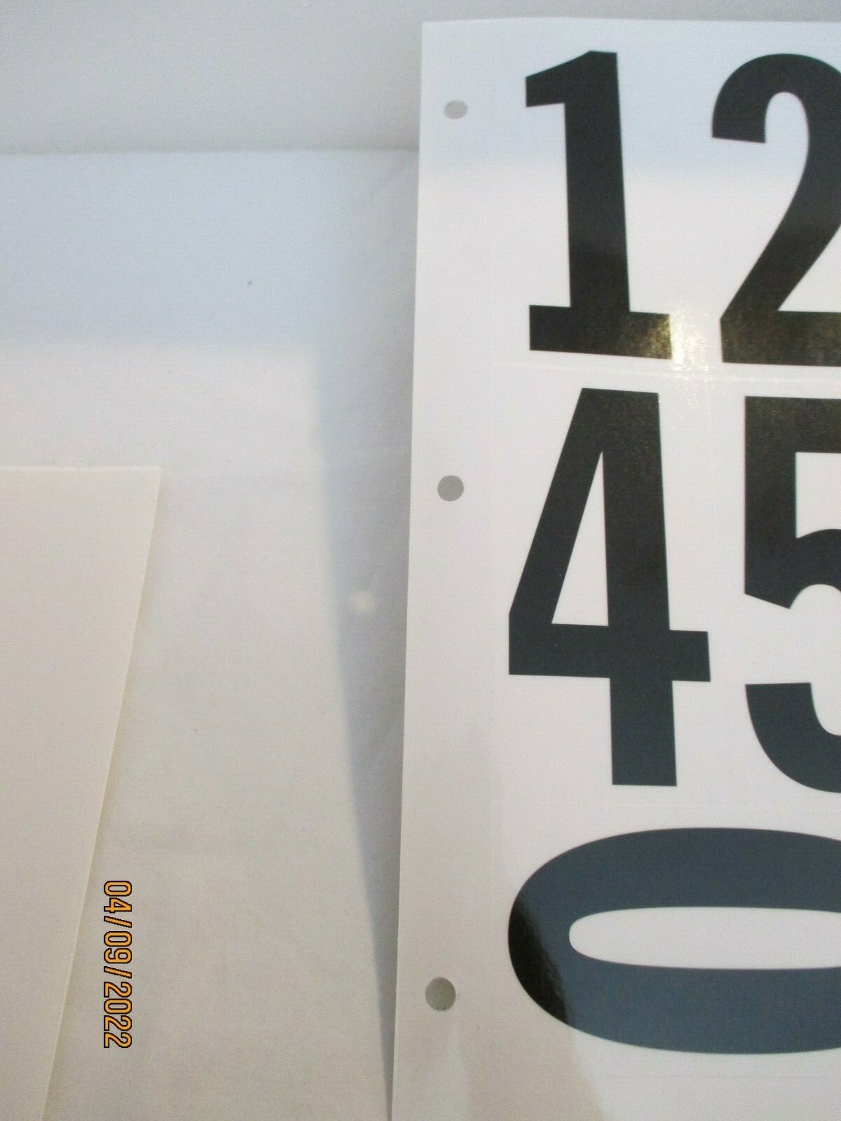 Vinyl 4&Prime; Black Numbers 4&Prime; 0 thru 9 Twelve TOTAL Sheets 84 Total Numbers