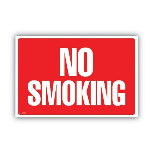 COSCO Two-Sided Signs, No Smoking/No Fumar, 8 x 12, Red, 2/Pack