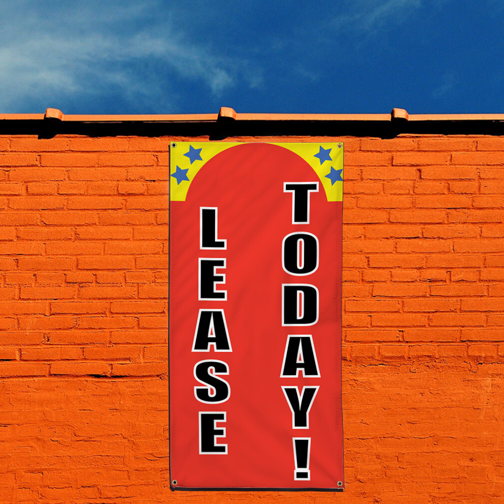 Vertical Vinyl Banner Multiple Sizes Lease Today! Business Outdoor