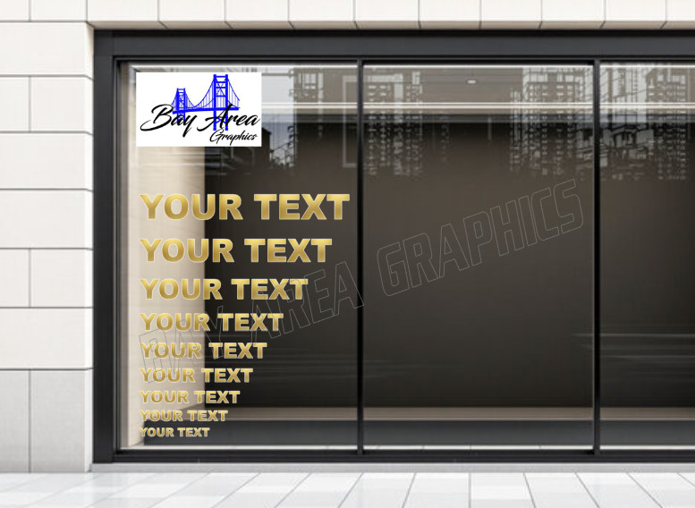 Business Info Storefront Window Vinyl Lettering Decal Custom Text