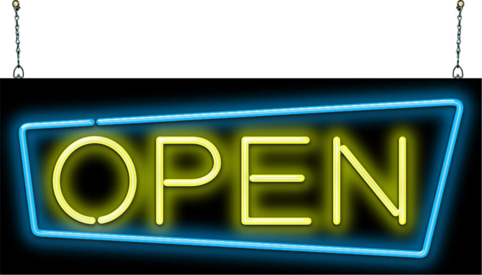 Custom Colors – Retro Open Neon Sign REAL Neon Window Sign Hand Bent Glass