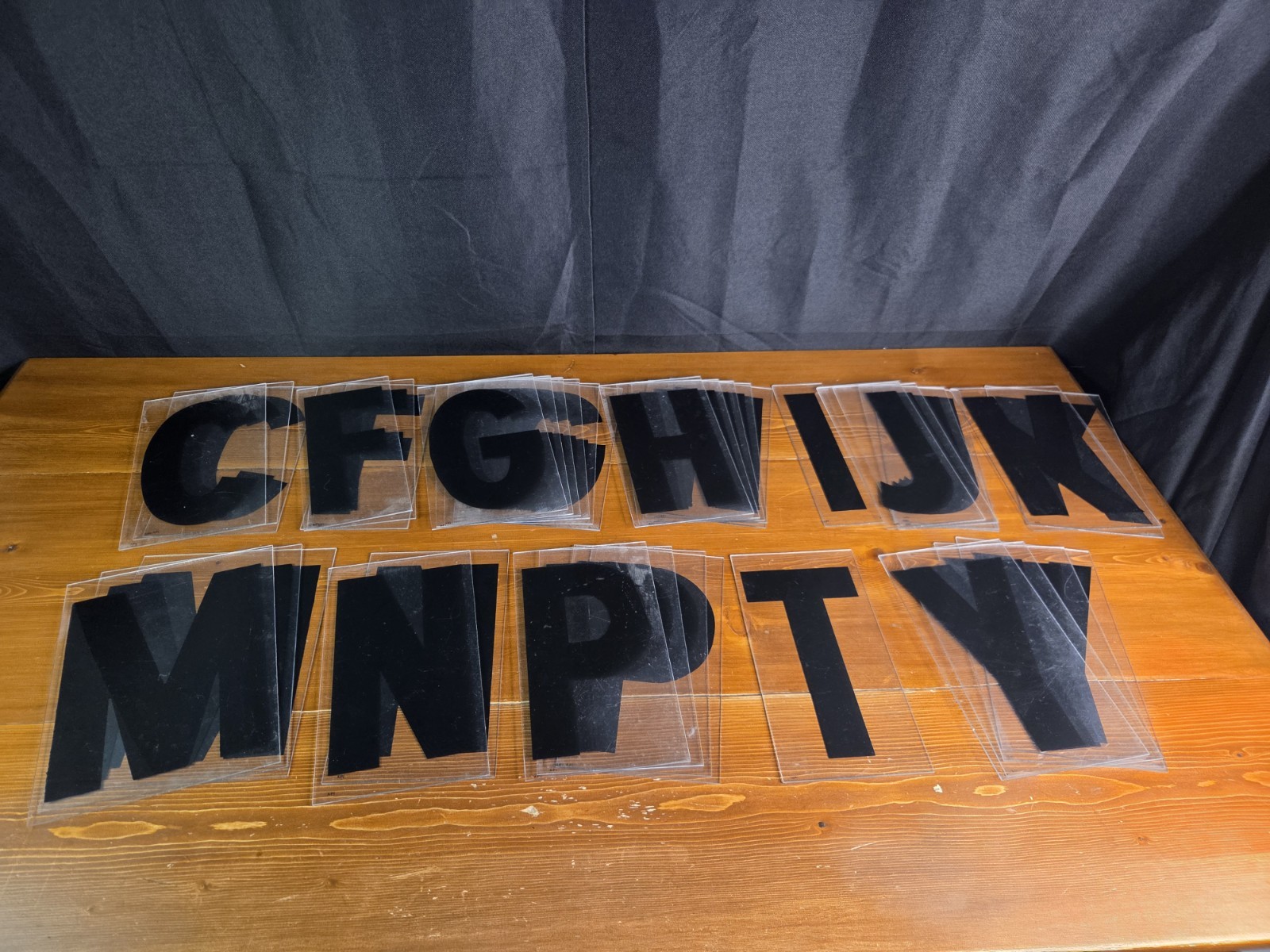 38 Vintage Plastic 9&Prime; Marquee Mixed Letters For Outdoor Sign Black Used