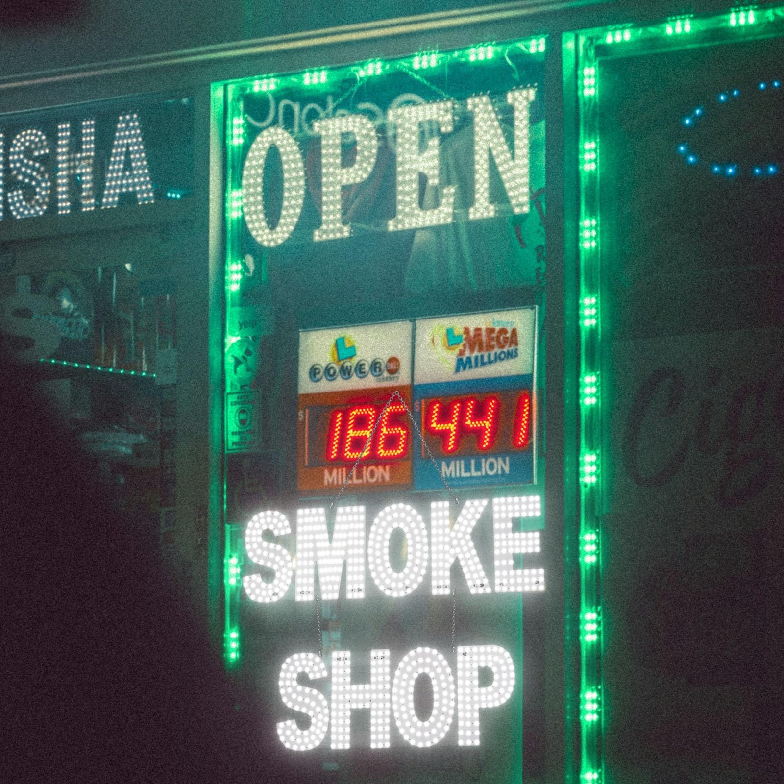 LED SMOKE SHOP Sign for Business,30&Prime;x20&Prime; Smoke Shop Vape Store Sign with Remo…
