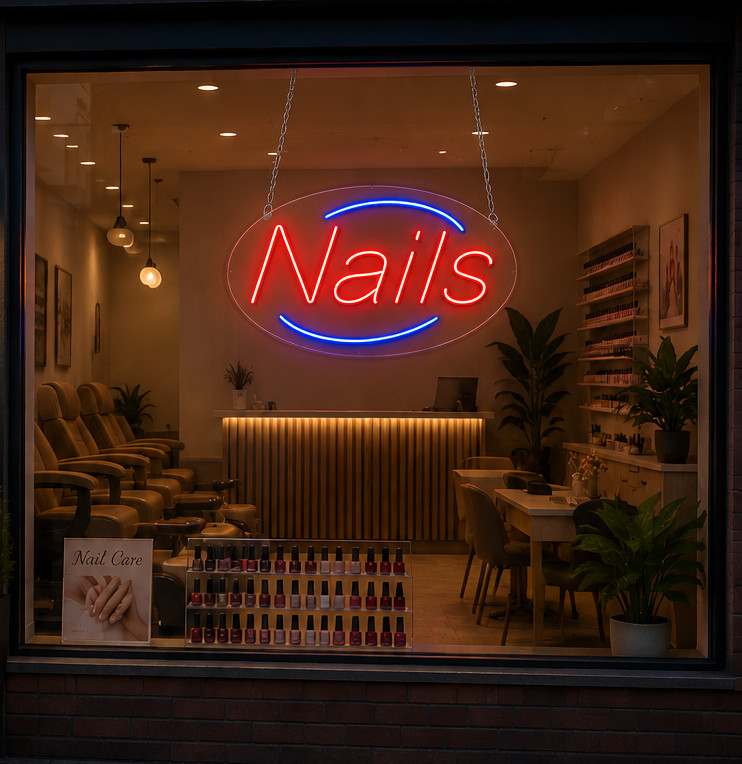 Nails LED Neon Sign 28&Prime;L x 16&Prime;H #34007