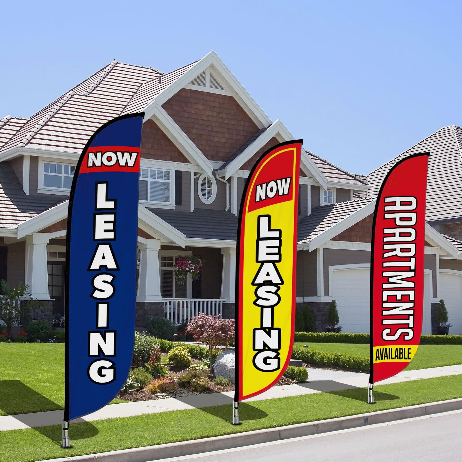 Lookourway Real Estate Feather Flag – 12 Feet Tall Advertising Flag