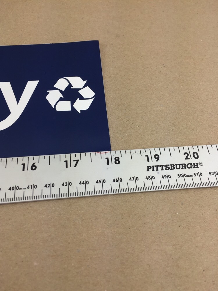 NEW American Decal 18&Prime; x 4&Prime; Recycling Only Blue White Sticker Sign Ships FREE