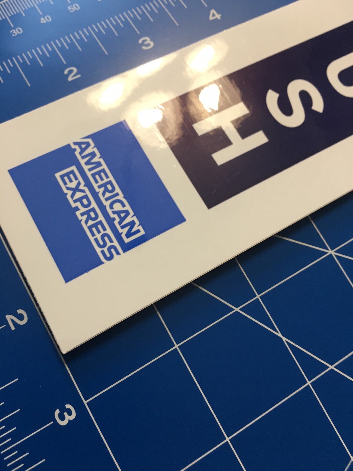 DOOR PUSH SIGN GLOSSY DURABLE STICKER BUSINESS RETAIL STORE American Express
