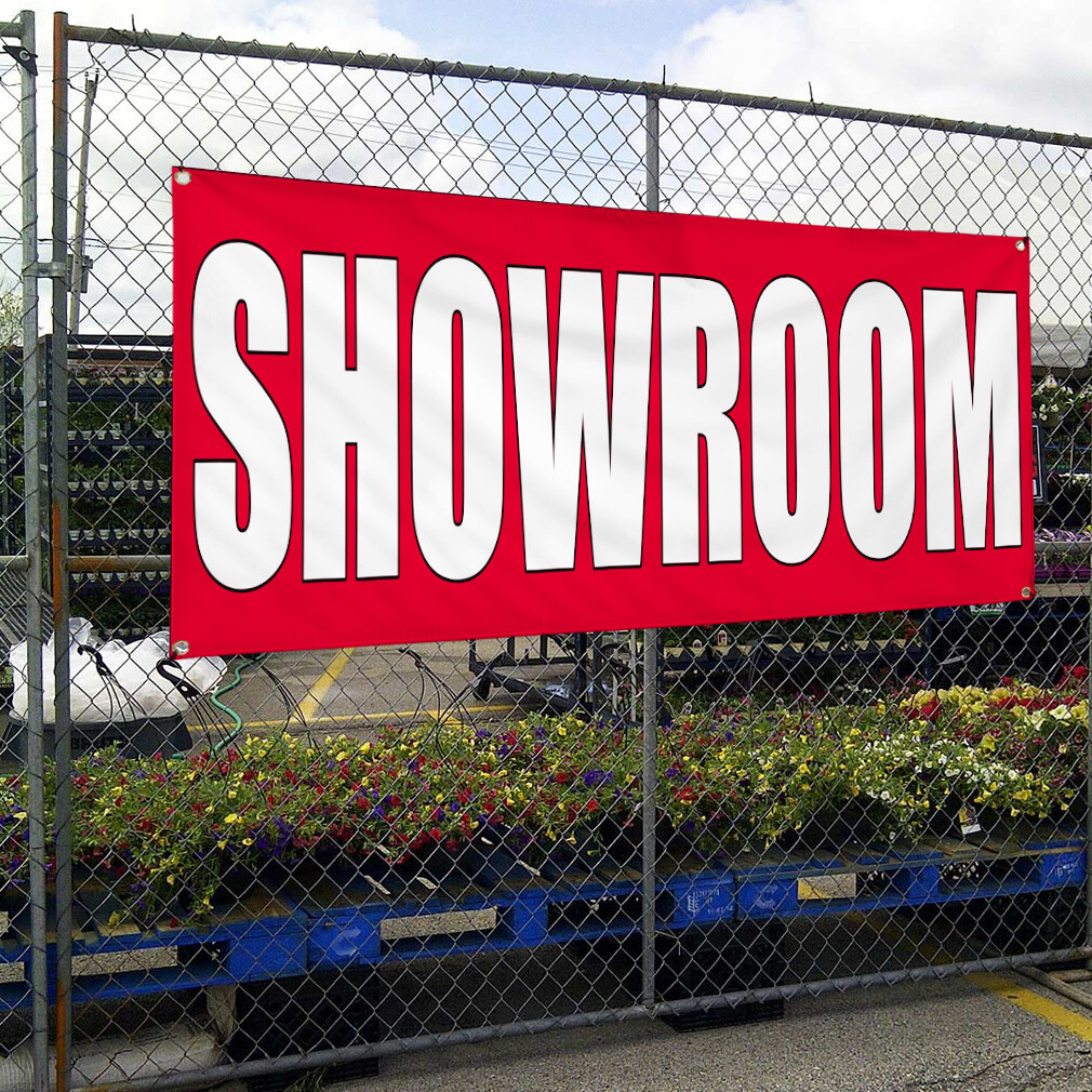 Vinyl Banner Multiple Sizes Showroom Red Home Remodeling Business Outdoor