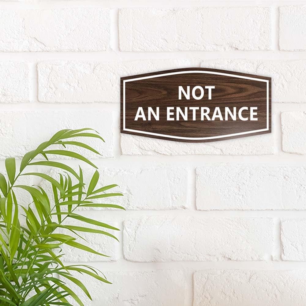 Fancy Not an Entrance Sign Black Gold – Medium 1 Pack