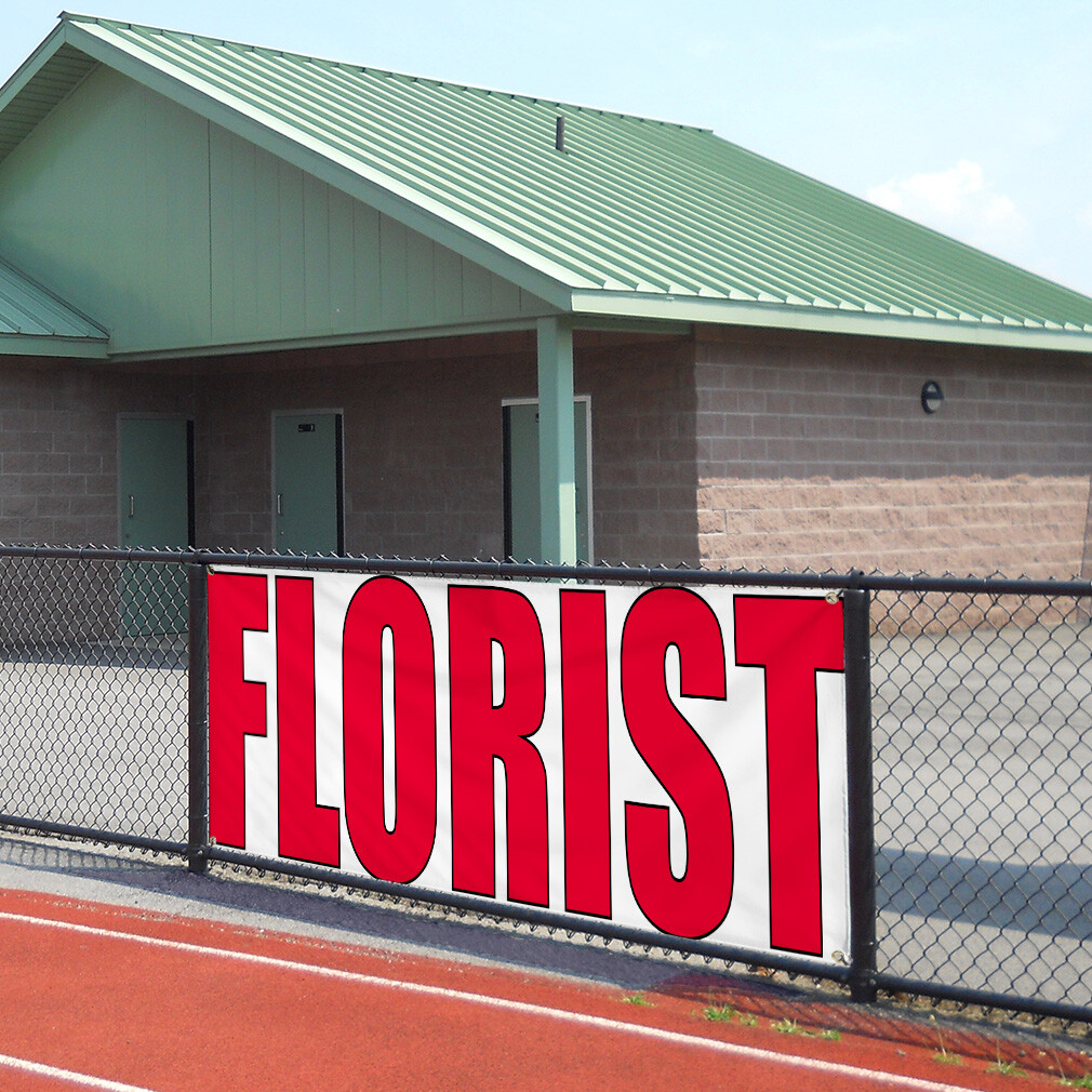 Vinyl Banner Multiple Sizes Florist Outdoor Advertising Printing A Business