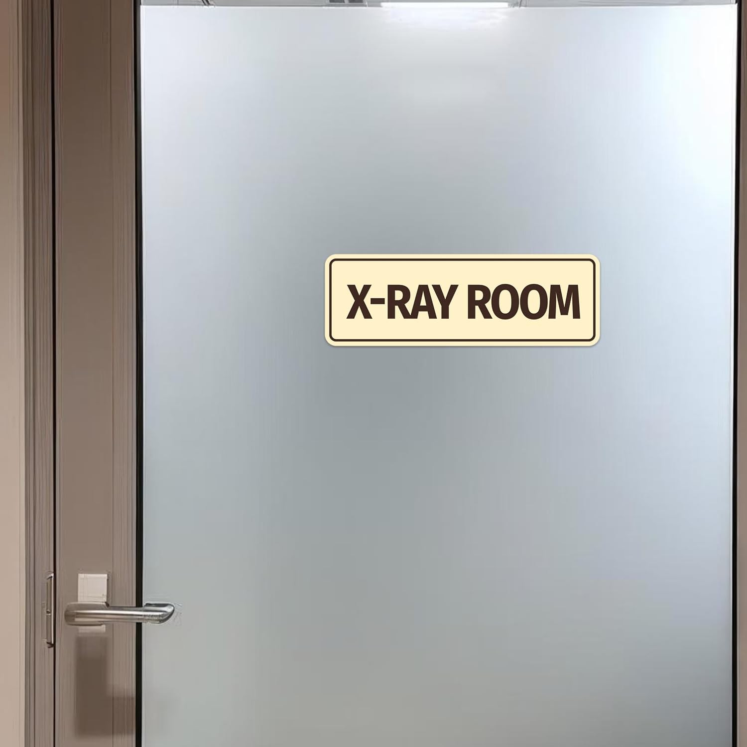 Large Standard XRay Room Warning Sign Brushed Silver High Quality Material