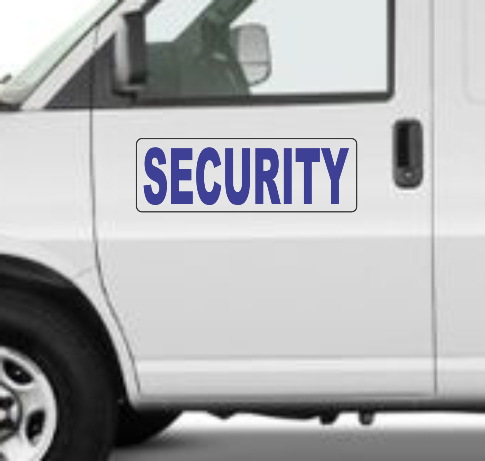 SECURITY 6&Prime;x18&Prime; blue Magnetic Vehicle Signs to fit Van Car Truck or SUV