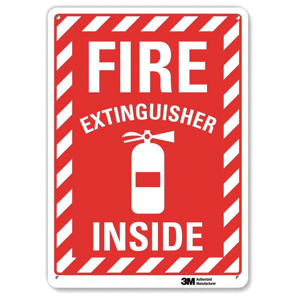 LYLE U1-1060-NP_10X14 Fire Extinguisher Sign,14inx10in,Plastic 44VA73