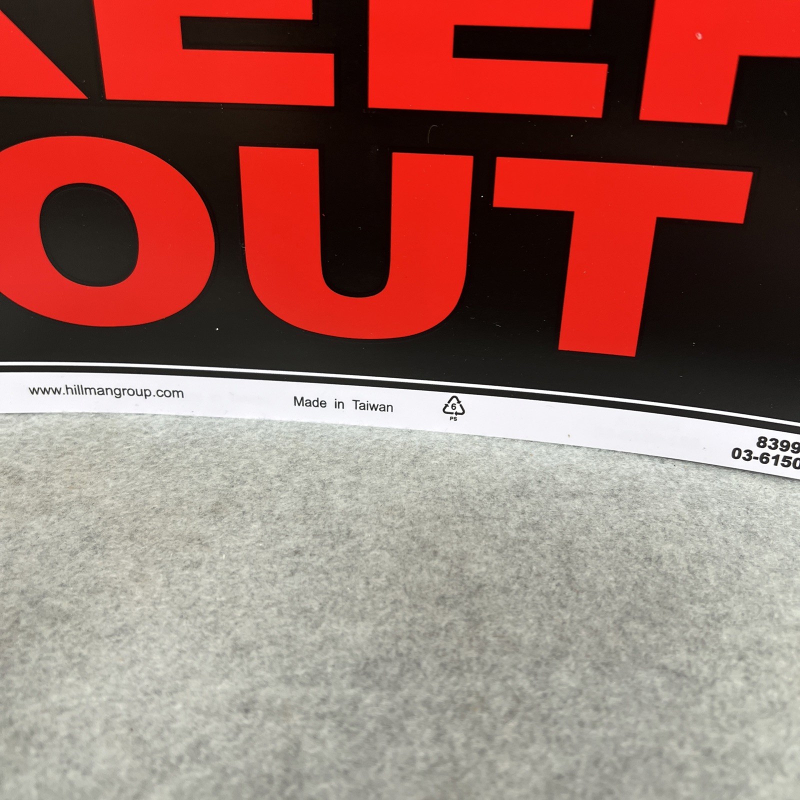 Lot of 5 PRIVATE PROPERTY KEEP OUT Signs Hillman 839906 8&Prime;x12&Prime; Red Plastic