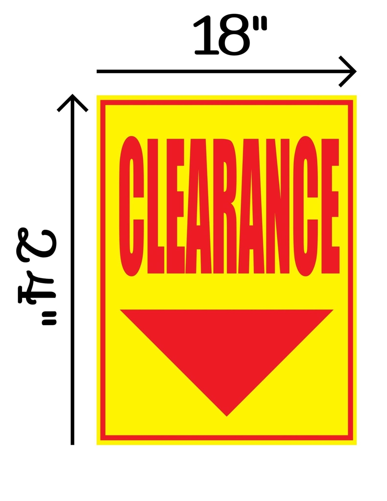 Promotional | Retail Window Display Sign | 18&Prime;W x 24&Prime;H