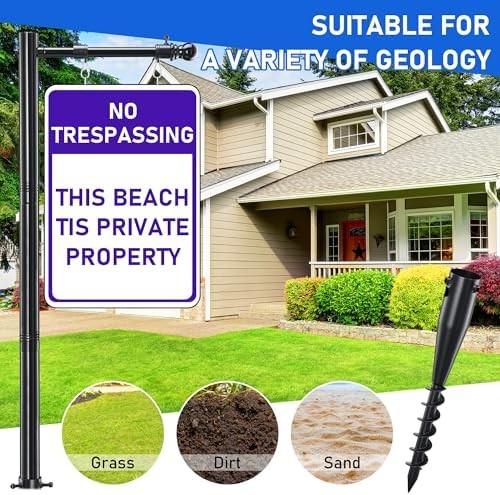 Real Estate Sign Post, 100 inch Realtor Yard Sign Post for Sale Signs, Rent Sign