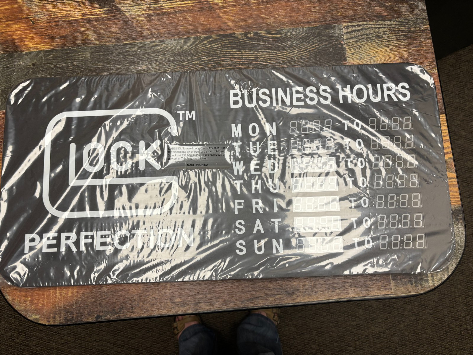 Glock LED Business Hour Sign – 27&Prime; x 13&Prime;