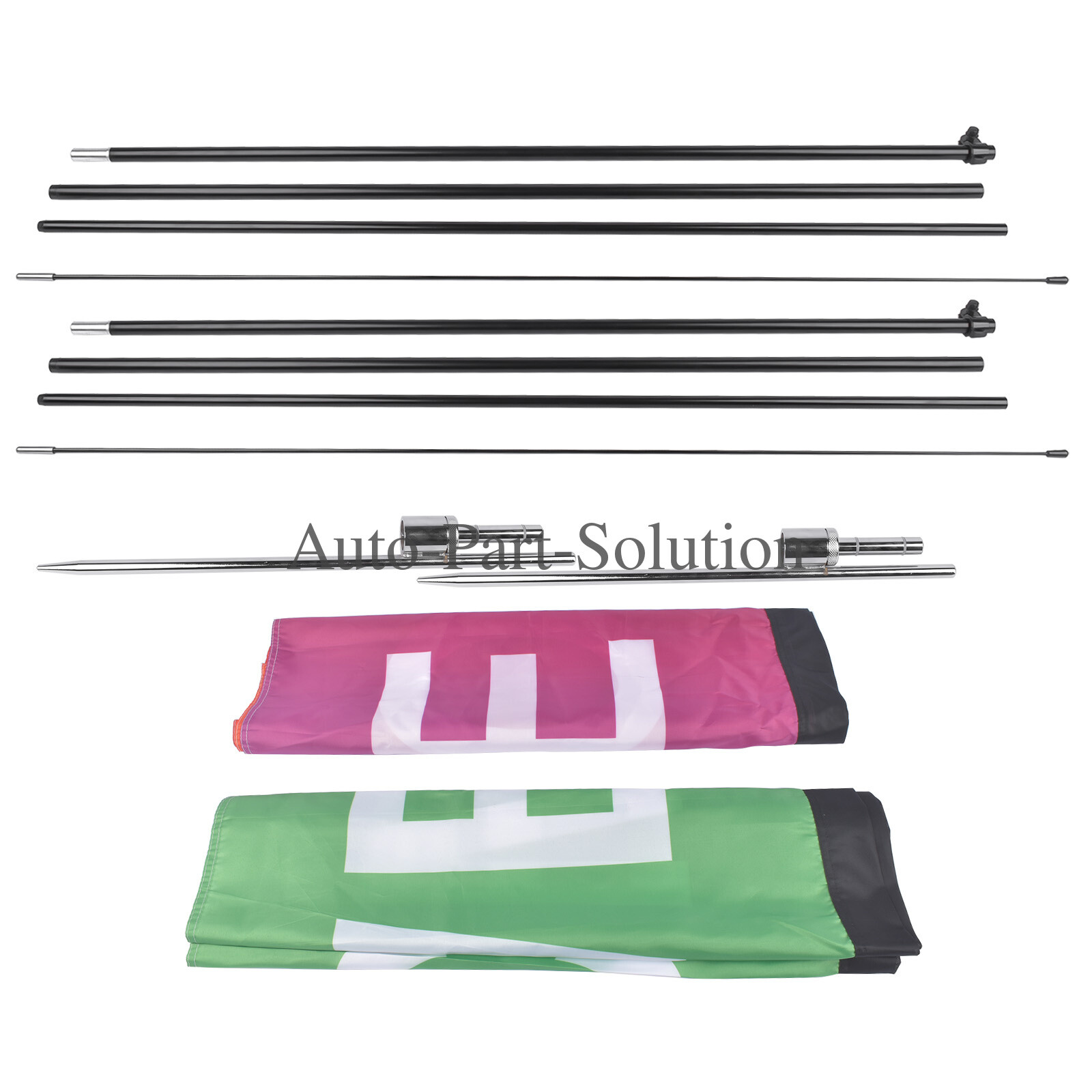2/3/4-Piece Advertising Flagpole Stand Open Feather Flags with Pole Kit