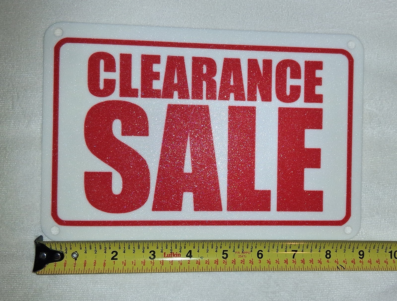 6&Prime; x 9&Prime; CLEARANCE SALE Sign Plastic with mounting holes for screws or « zip ties »