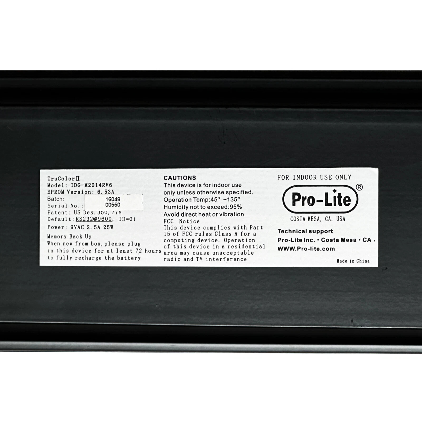 Pro-Lite *Refurb* TruColor 2 Programable Electronic Message Sign