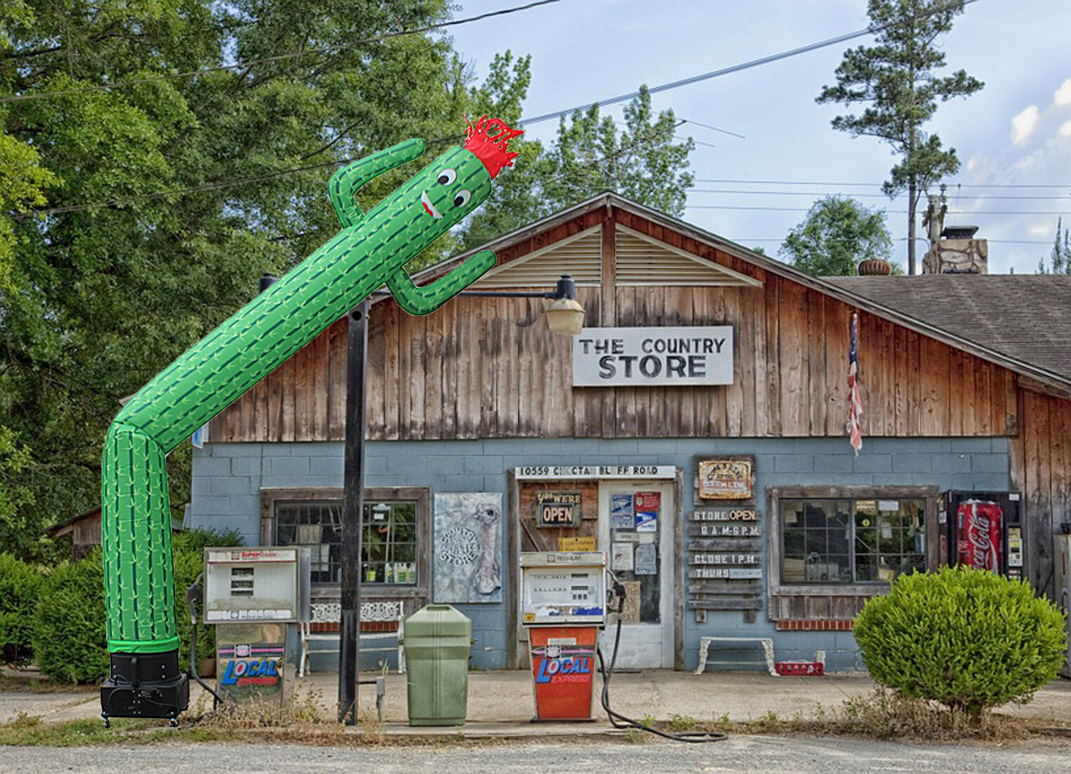 20ft cactus Inflatable Advertising Air Wind Tube Puppet Sky Wavy Man Dancer