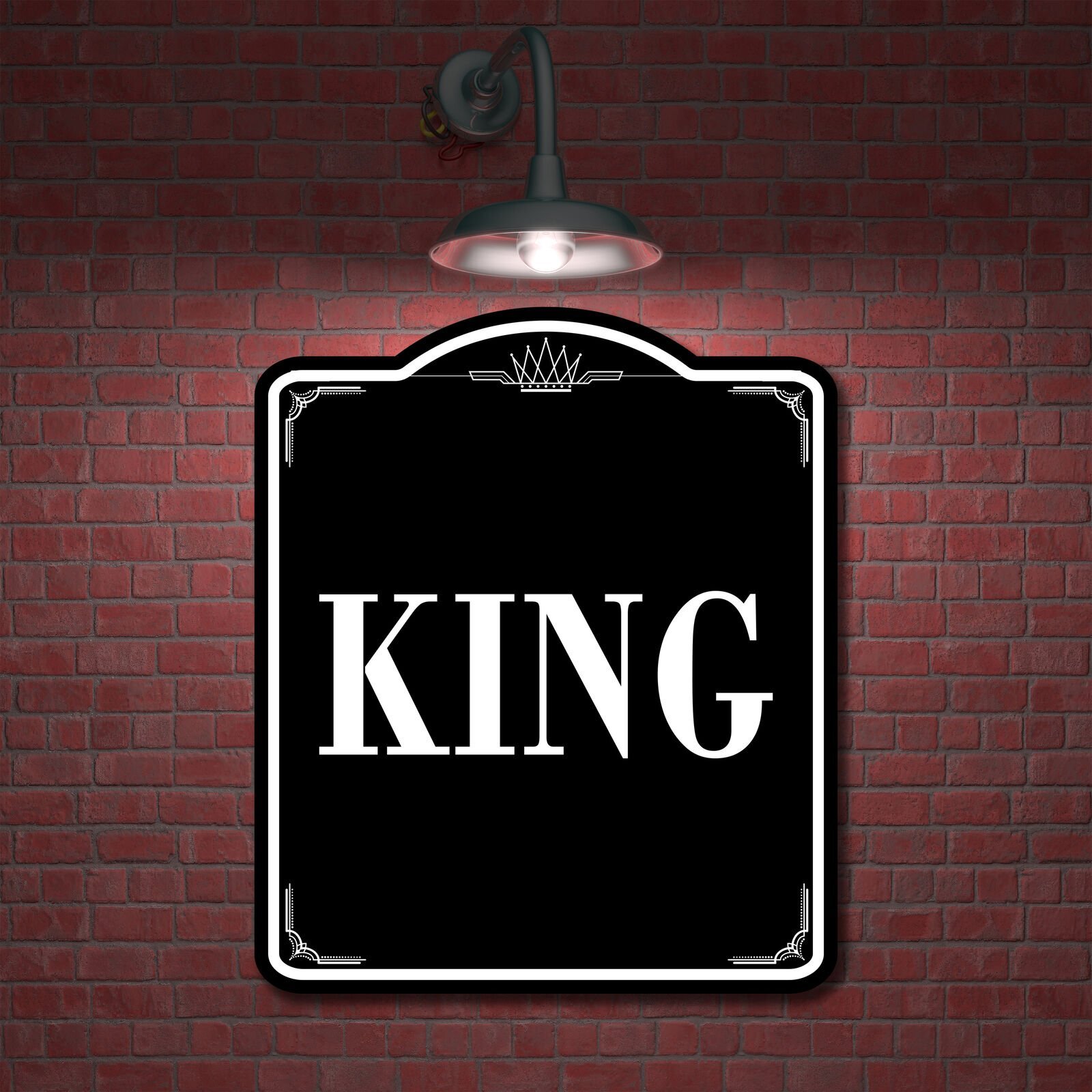 King BLACK Aluminum Composite Sign