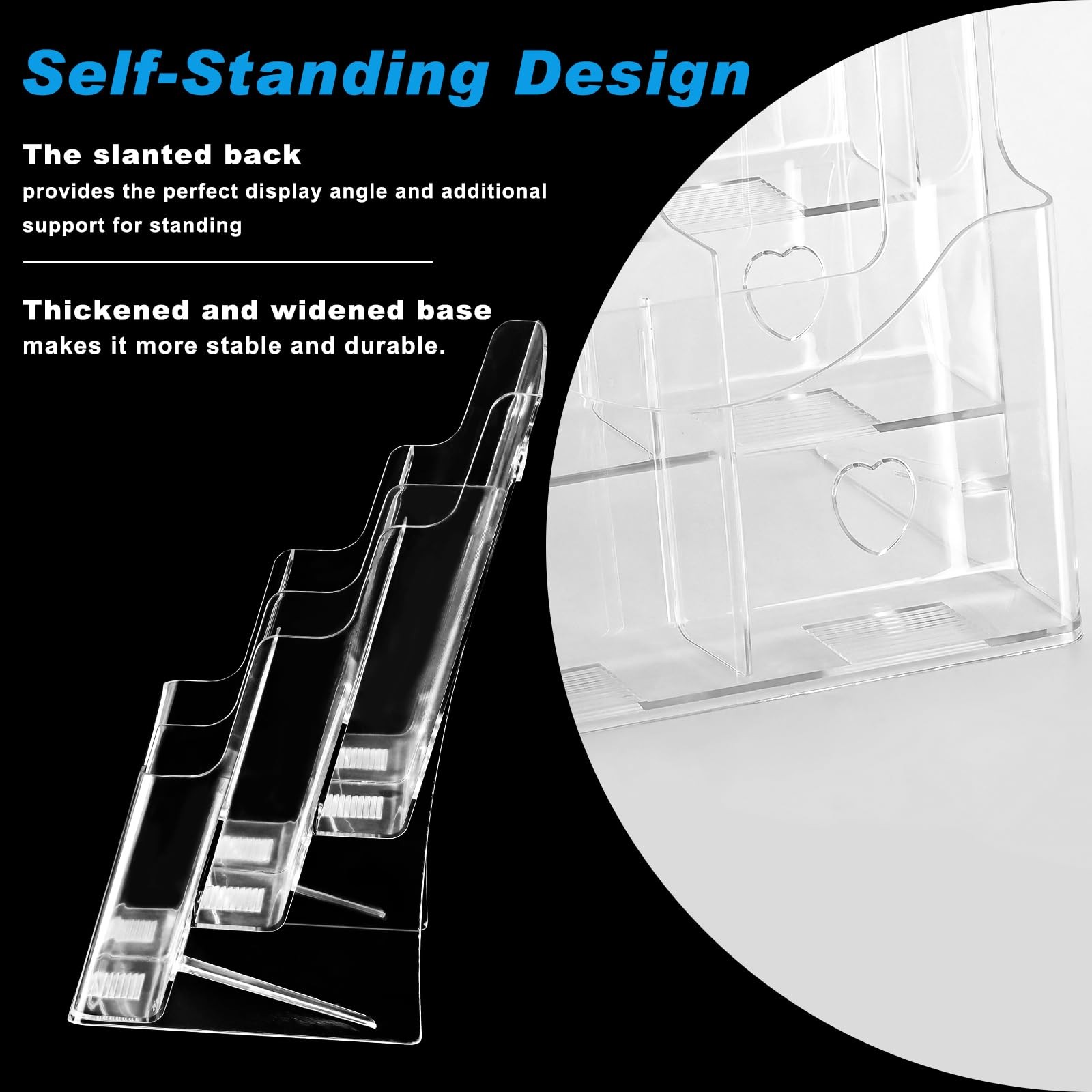 xydstay Acrylic Brochure Holder 8.5×11 Inches, 3 Tier Clear Display