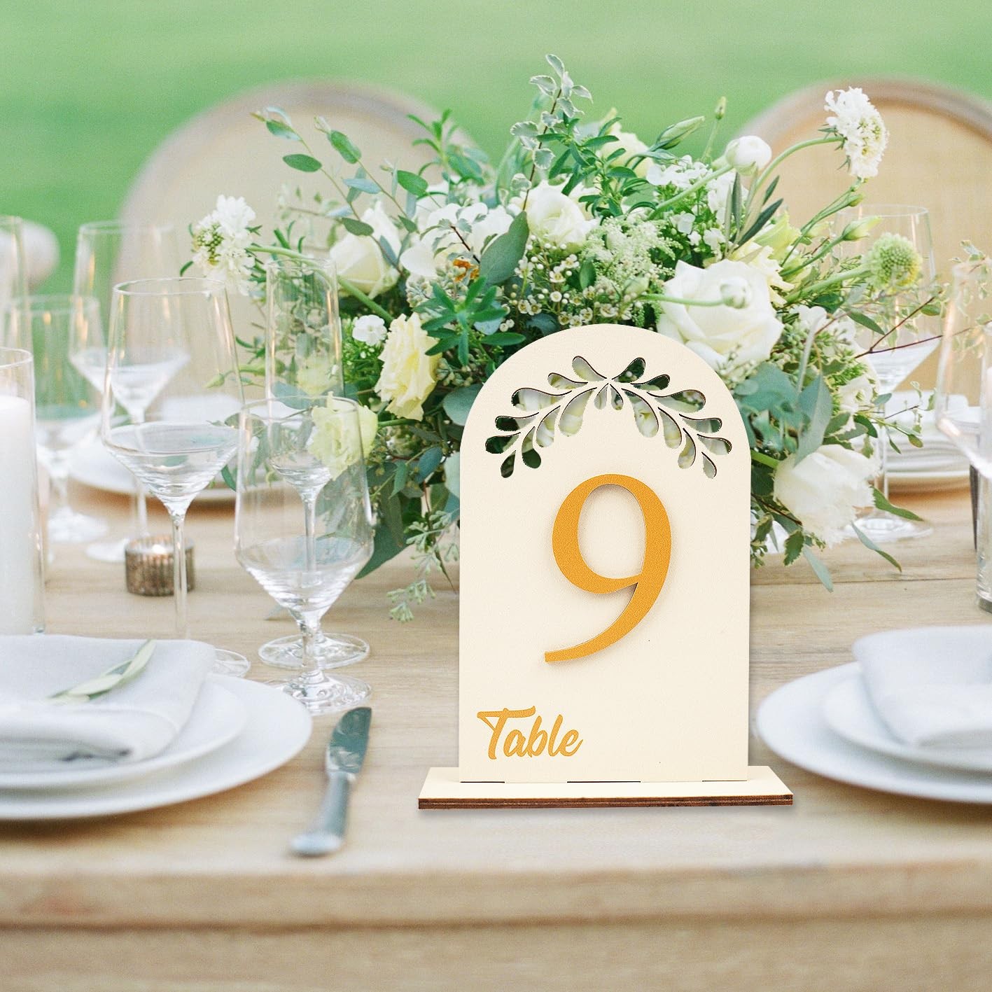 Wooden Wedding Table Numbers 110 Base Reception Bridal Shower Party Decor