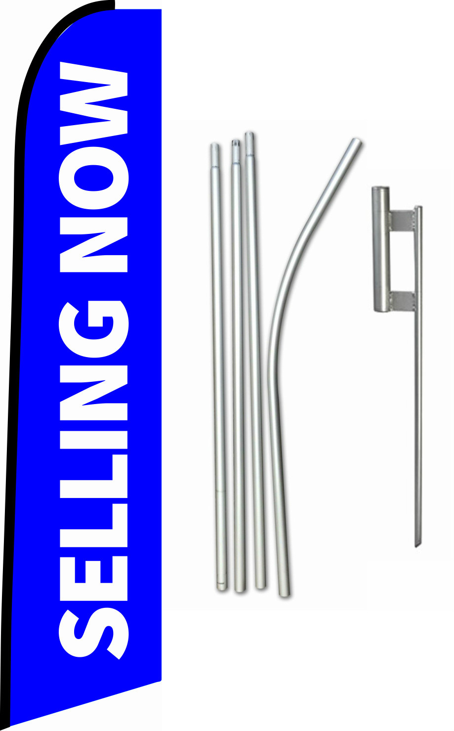 Swooper Feather Tall Flag Kit 15ft Real Estate « Selling Now » with Spike and Pole