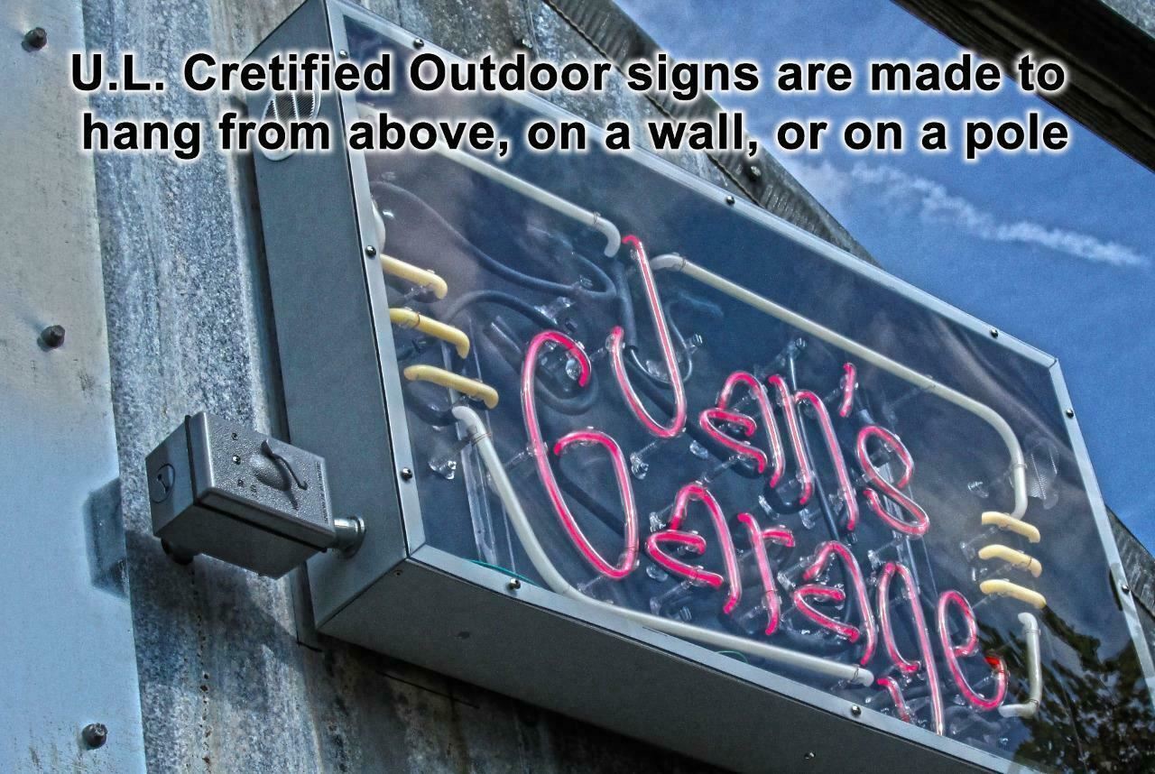 OUTDOOR Art Deco Open Neon Sign | Jantec | 37&Prime; x 22&Prime; | Tattoo Shop Bar Diner Spa