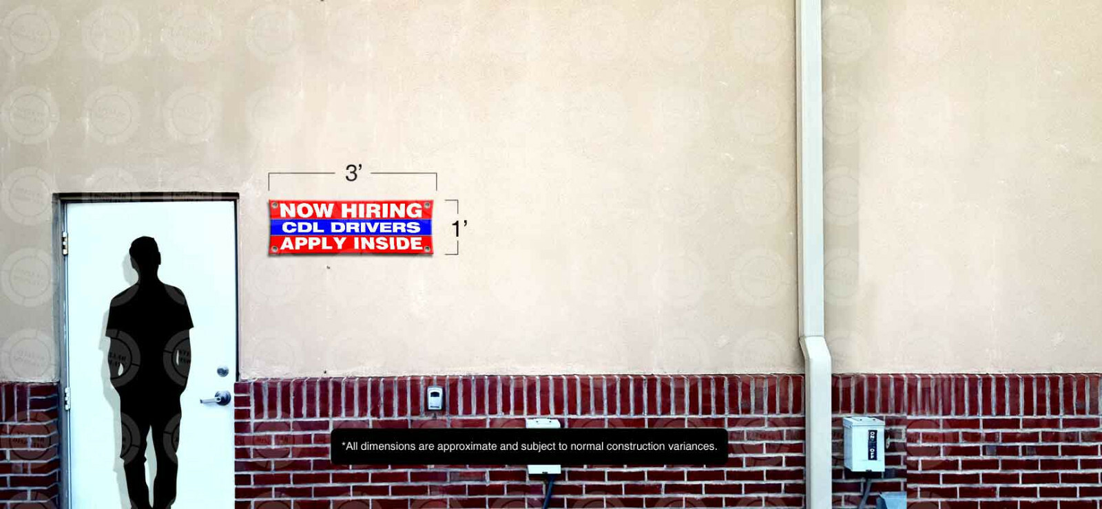 NOW HIRING CDL APPLY Banner Now Open Jobs Poster Business Display Employment Pop