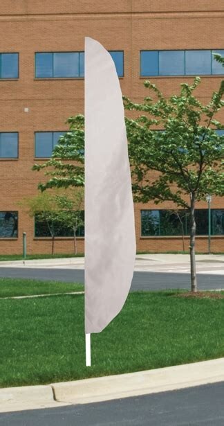 Feather Flag White Nylon Eder 12ft x 26 inch flag Only, no flagpole included